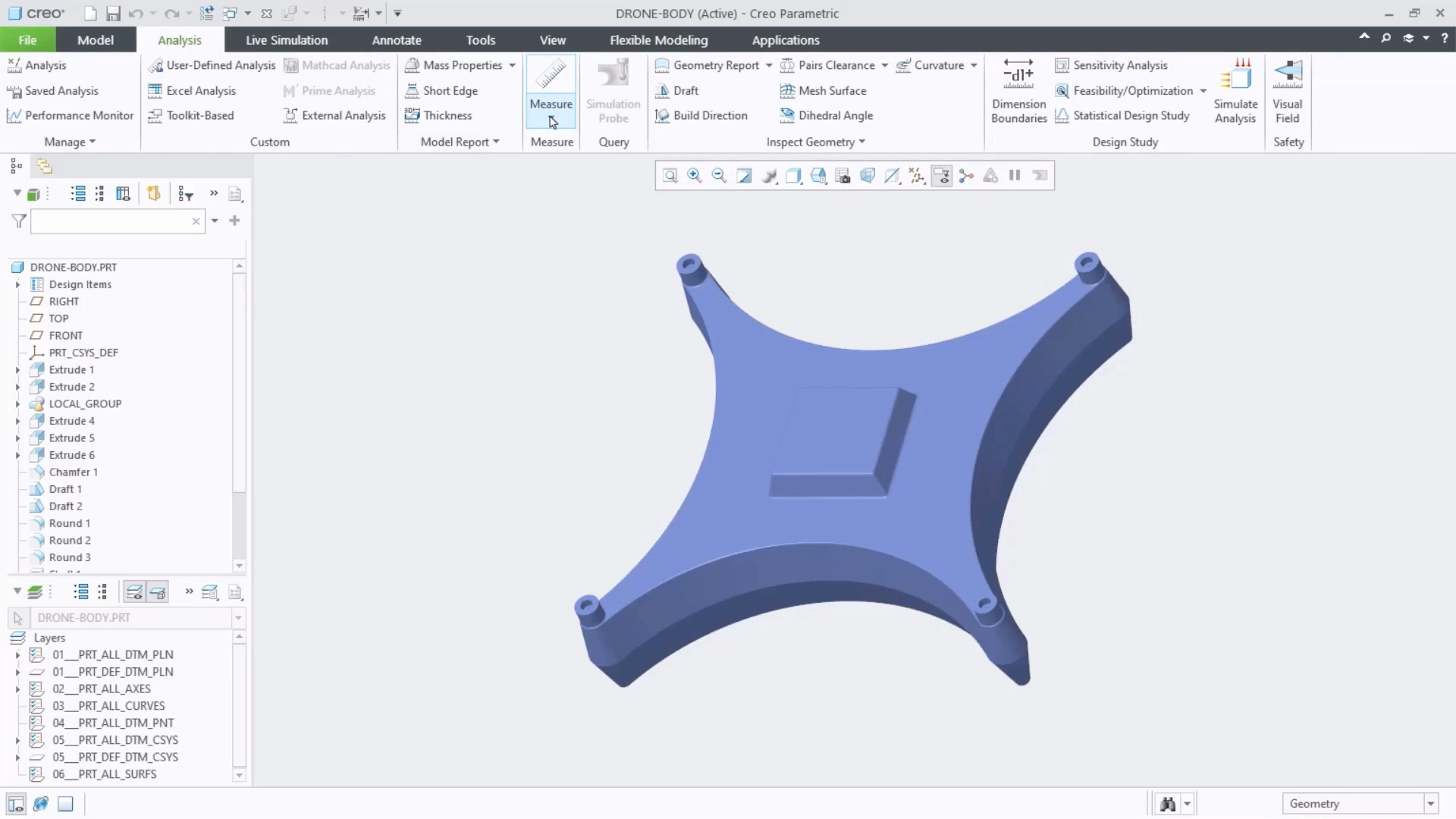 Measuring Creo Parametric Models | tutorial | PTC Learning Connector