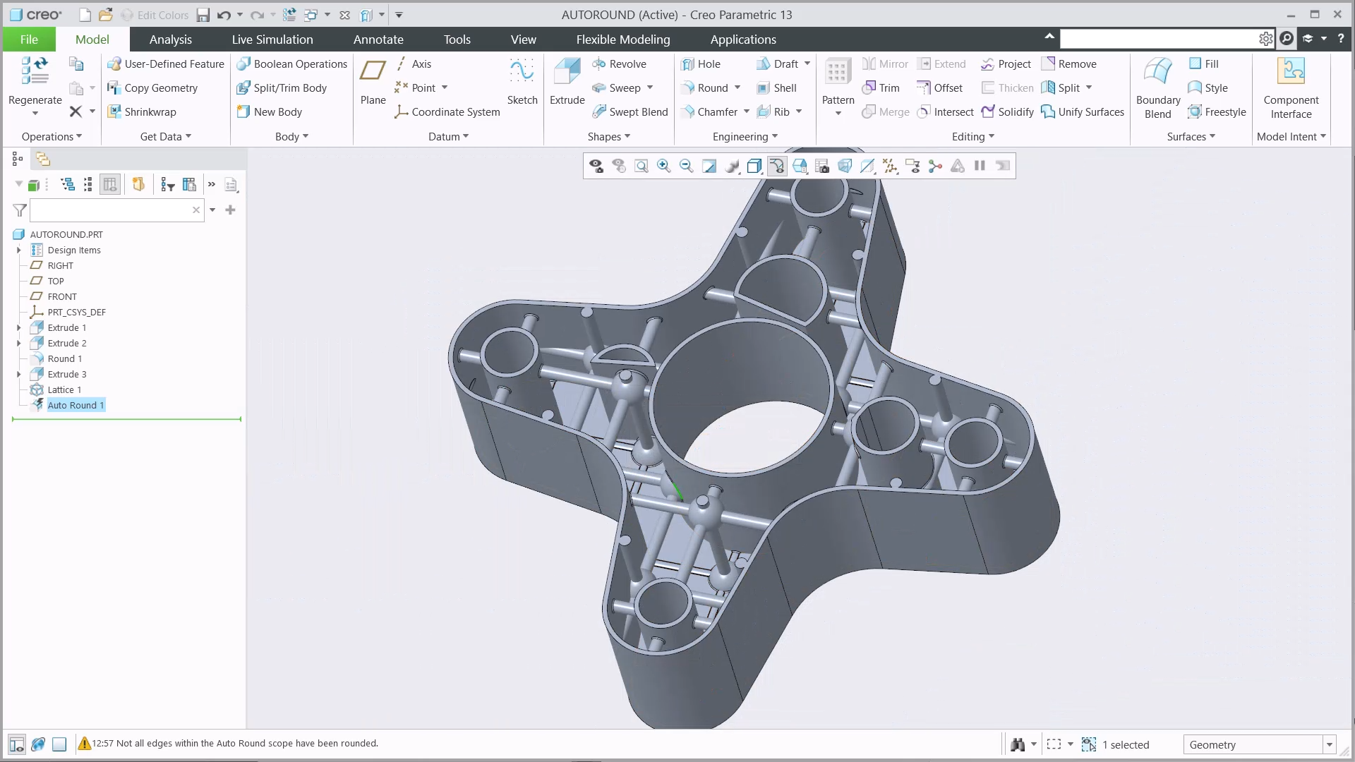 Lattice Design Intent Chain for Auto Round | tutorial | PTC Learning ...