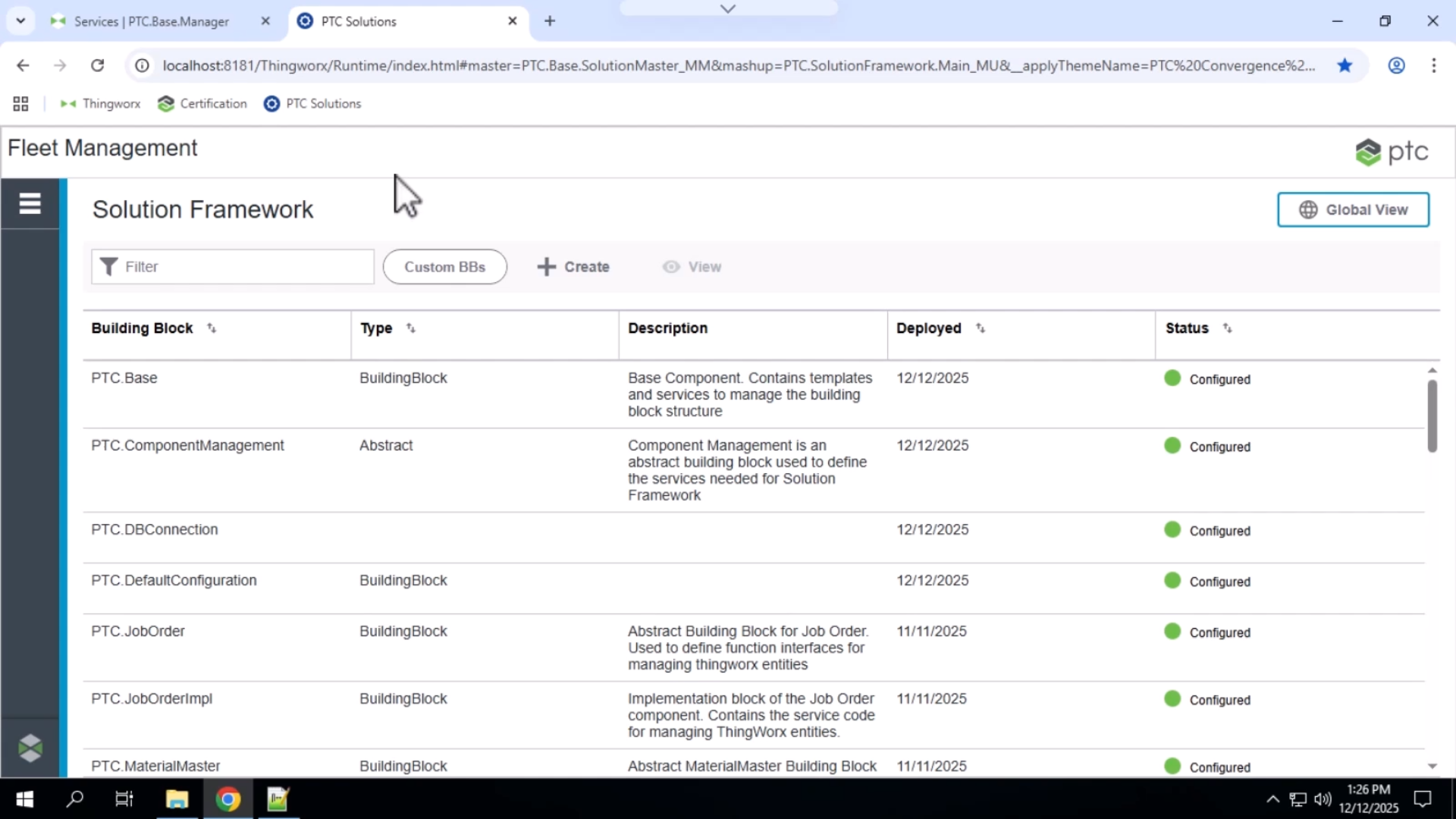 Use Dynamic Manager Services in Mashups | tutorial | PTC Learning Connector