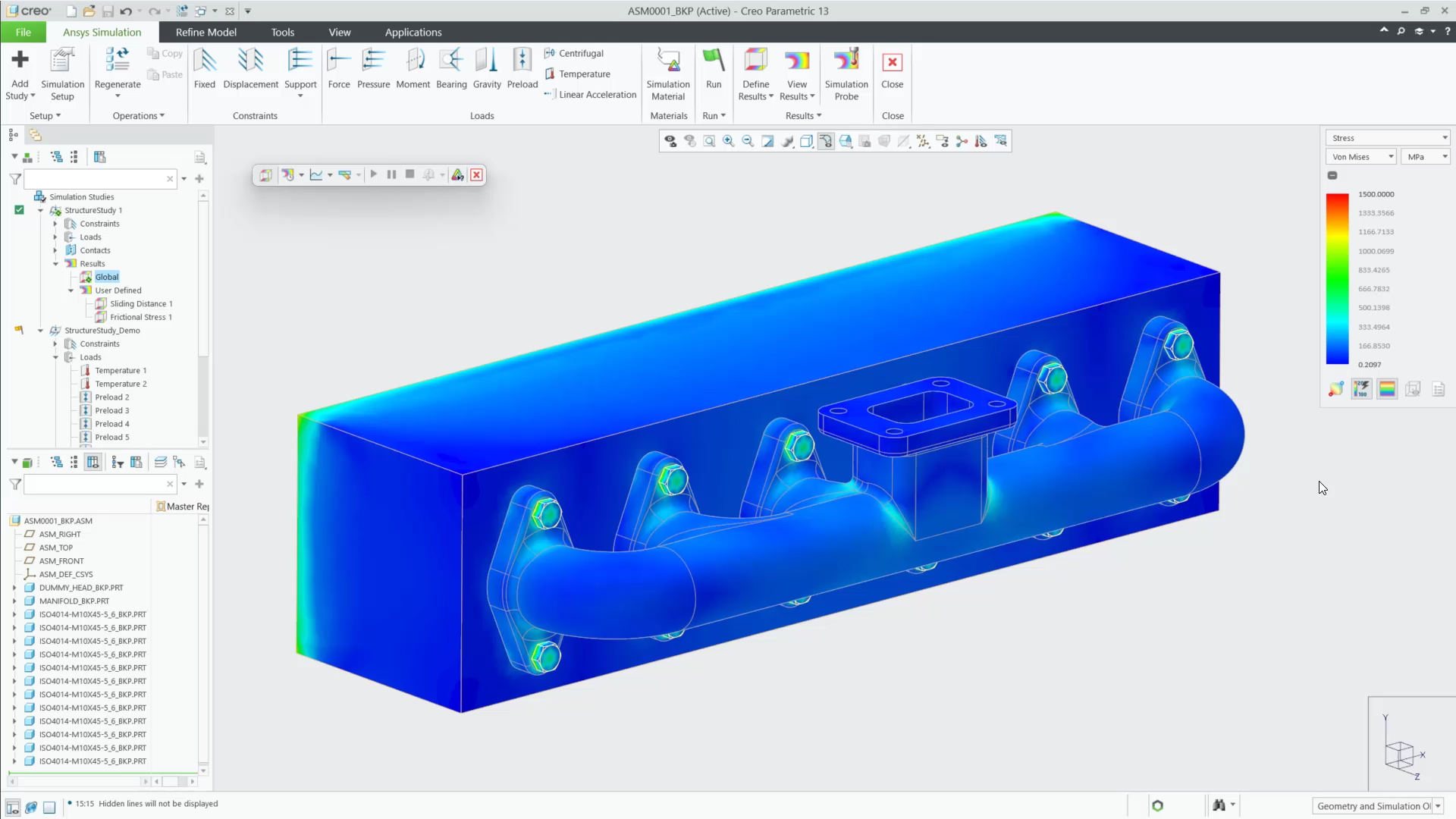 Preload on Solid Bold Geometry | tutorial | PTC Learning Connector