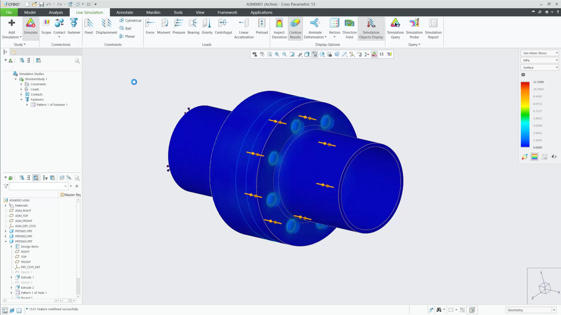 Pattering of Fasteners and Preloads | tutorial | PTC Learning Connector