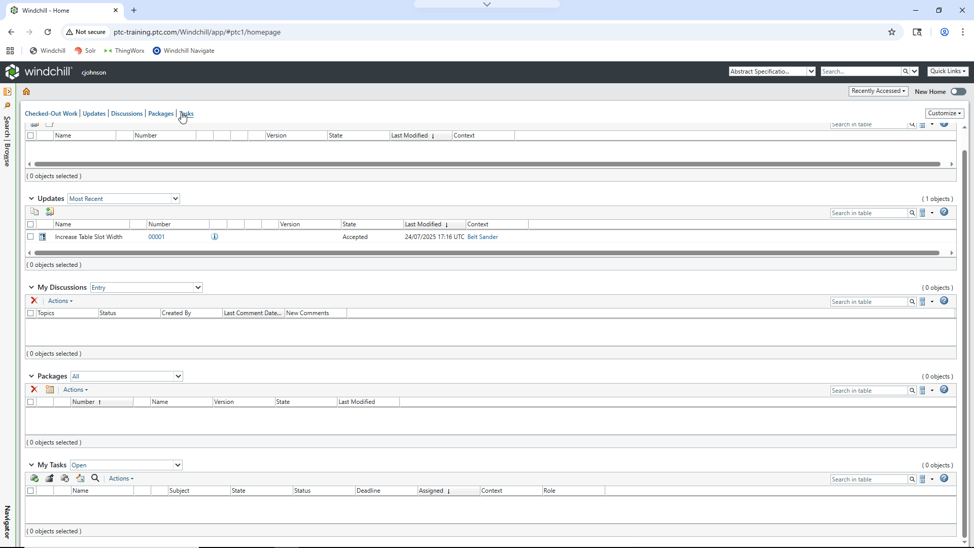 Tailor the Home Page | tutorial | PTC Learning Connector