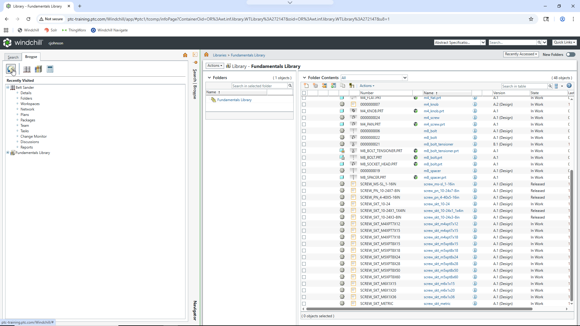 Libraries and Changes | tutorial | PTC Learning Connector