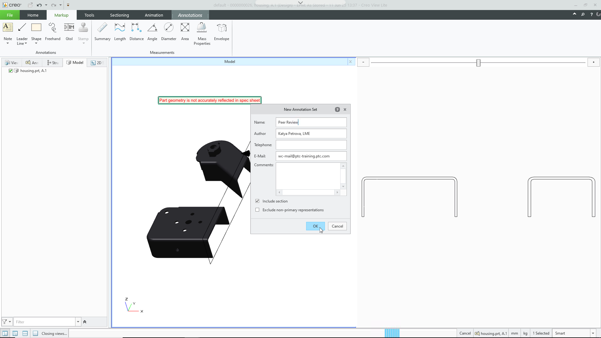 Create Annotations | tutorial | PTC Learning Connector