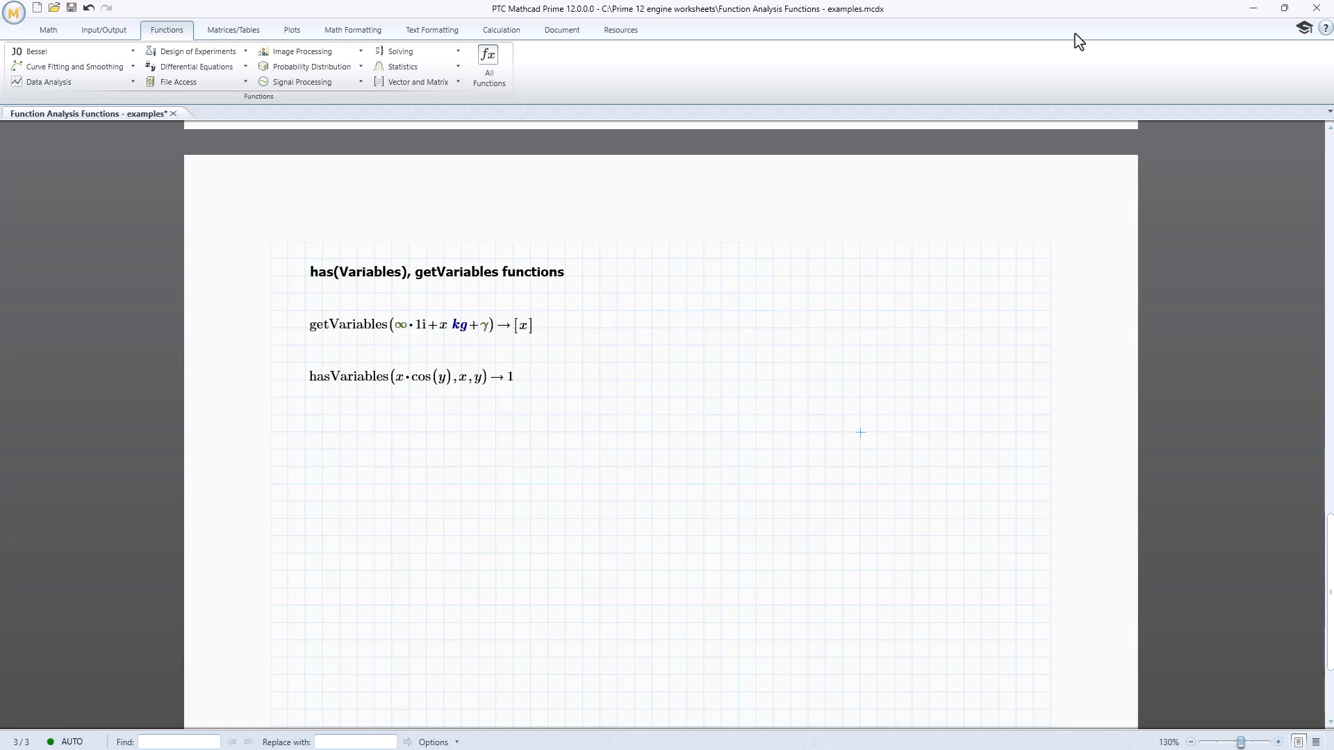 Function Analysis Functions | tutorial | PTC Learning Connector