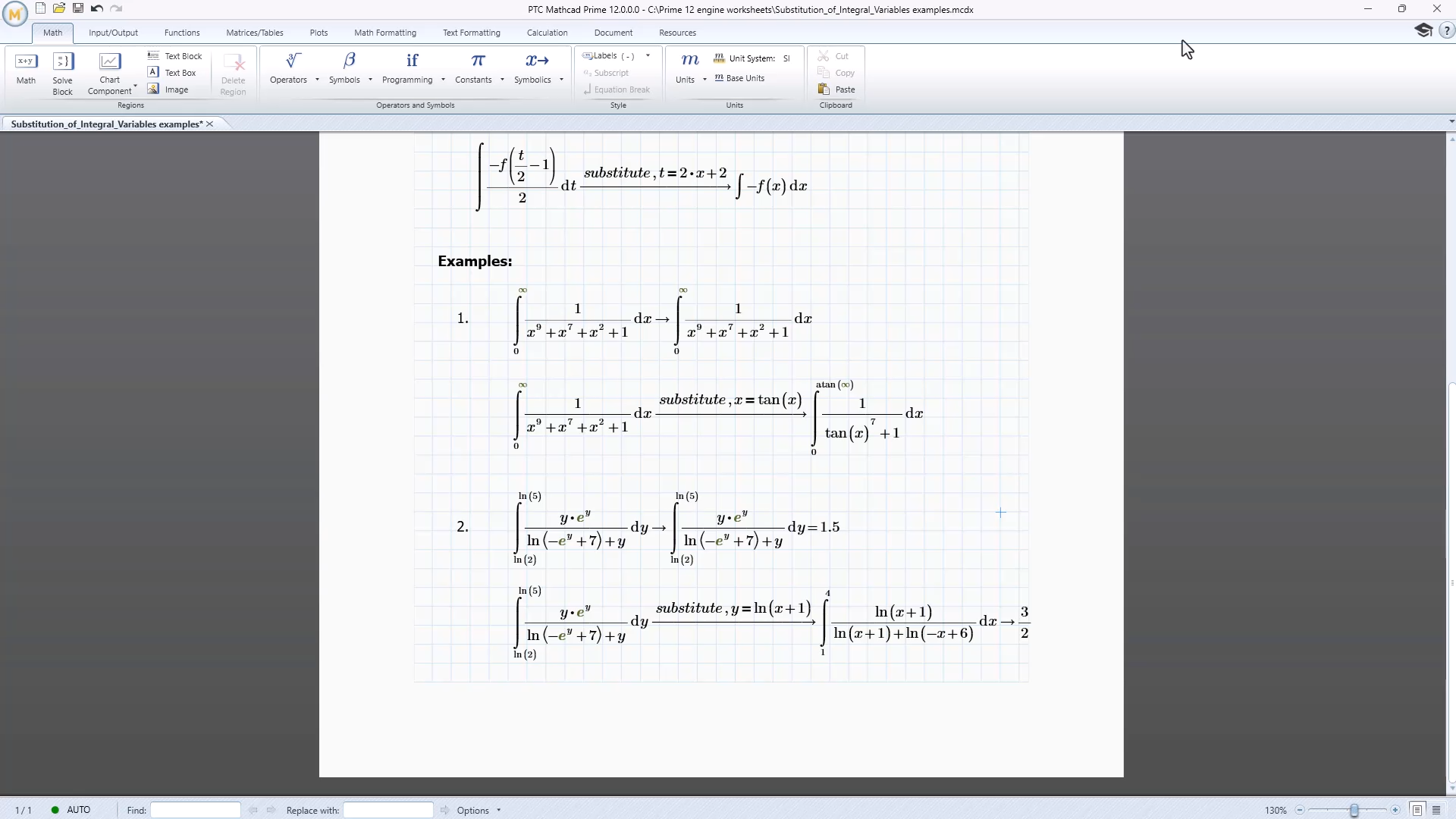 Substitution of Integral Variables | tutorial | PTC Learning Connector