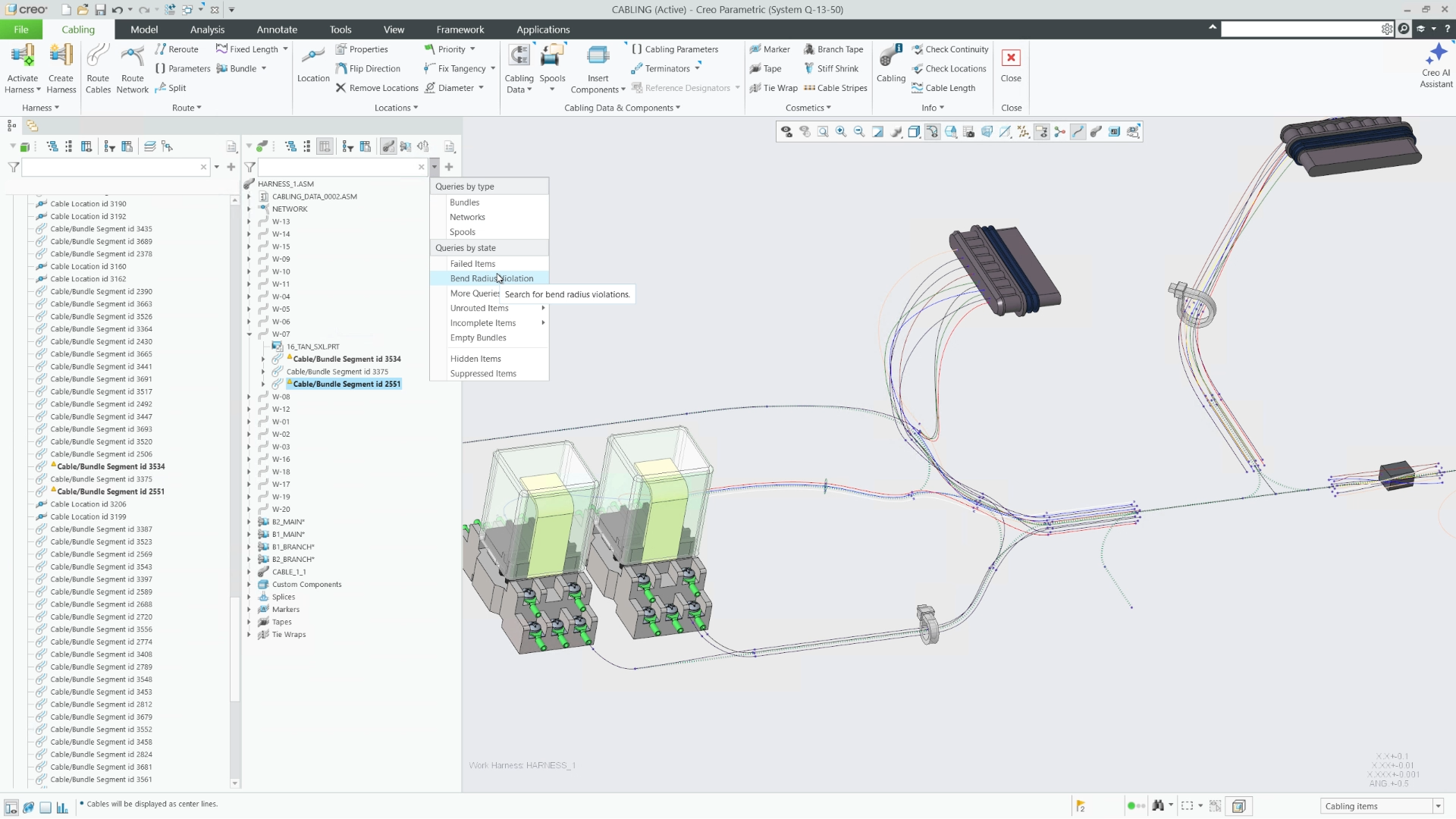 Overhaul of Bend Radius Violations | tutorial | PTC Learning Connector