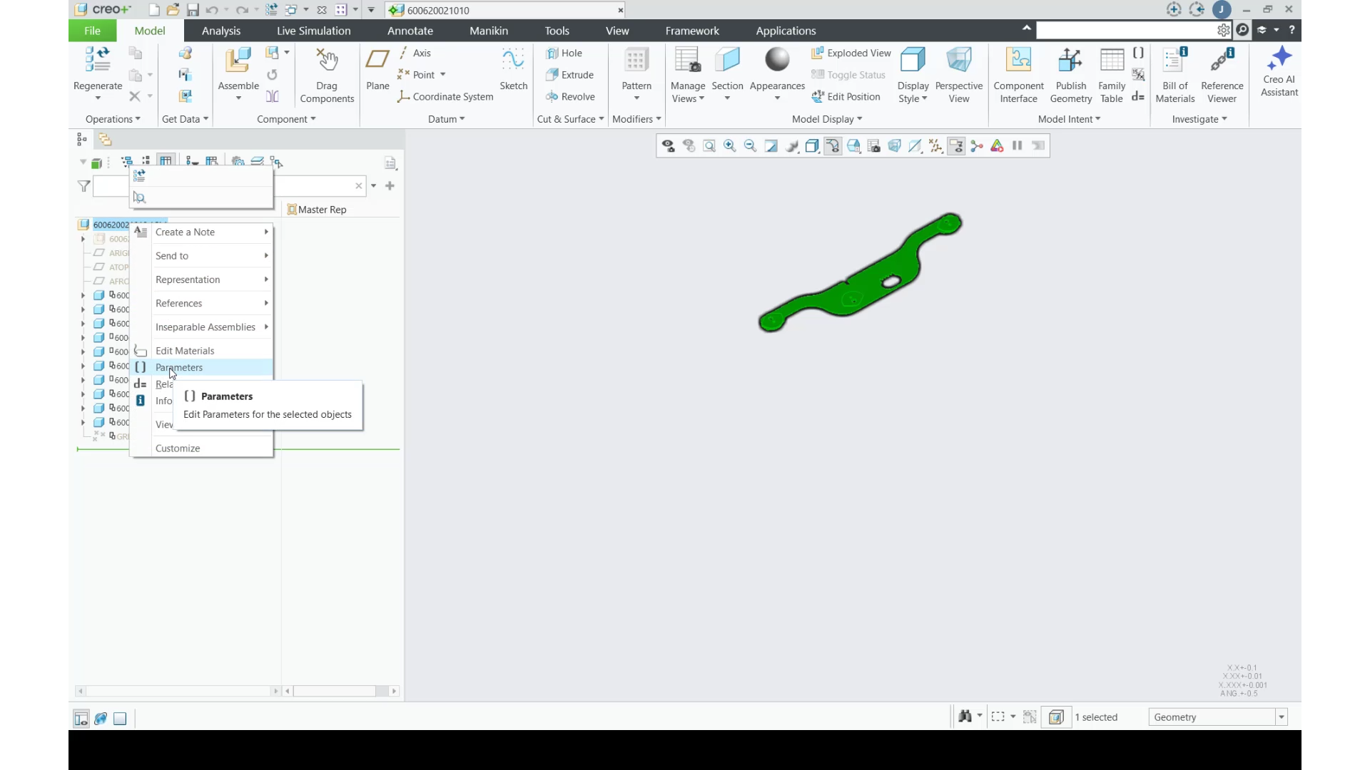 Edit Coordinate System Name and Origin Via the Parameters Dialog ...