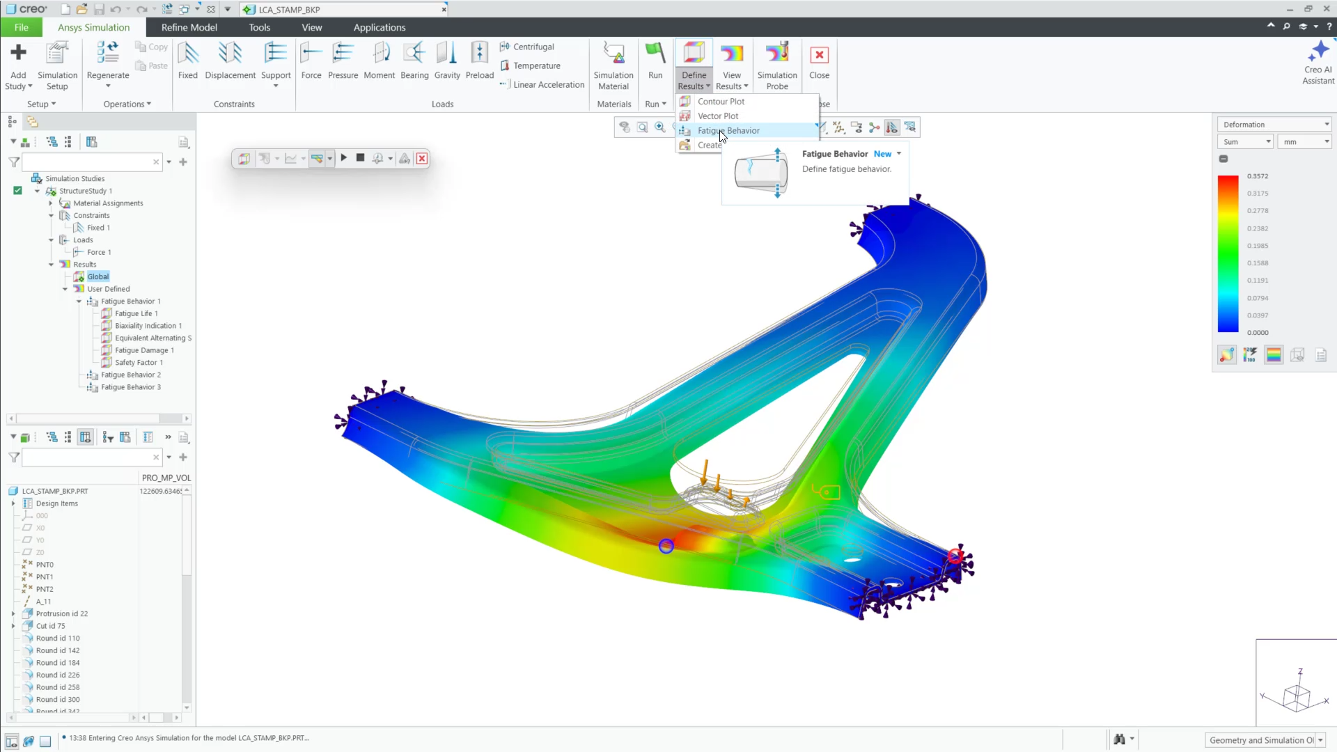 Ptc Tutorial Models Fatigue Analysis | tutorial | PTC Learning Connector
