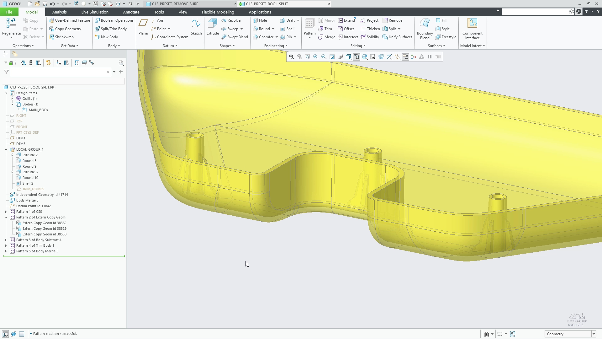Additional Feature Presets for Core Modeling Features | tutorial | PTC ...